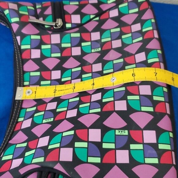 The Sak Multi-colored One shoulder strap Geometric print fun funky shoulder bag - Picture 9 of 11